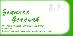 zsanett gercsak business card